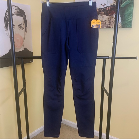 NWT CARHARTT Force Fitted Midweight Utility Legging in Navy, Size XS (0-2) - Picture 7 of 8